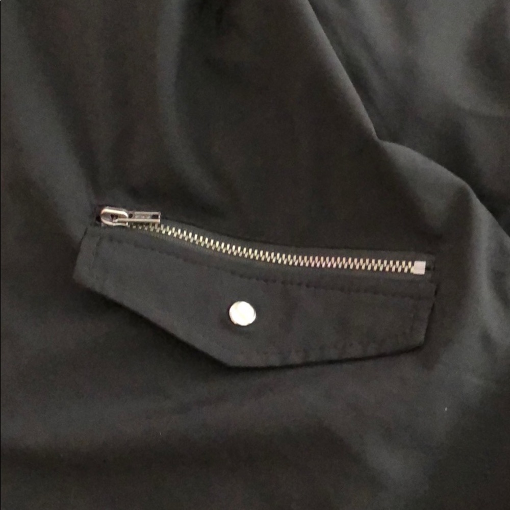 Fabletics Black Zipper Bomber Jacket - image 4